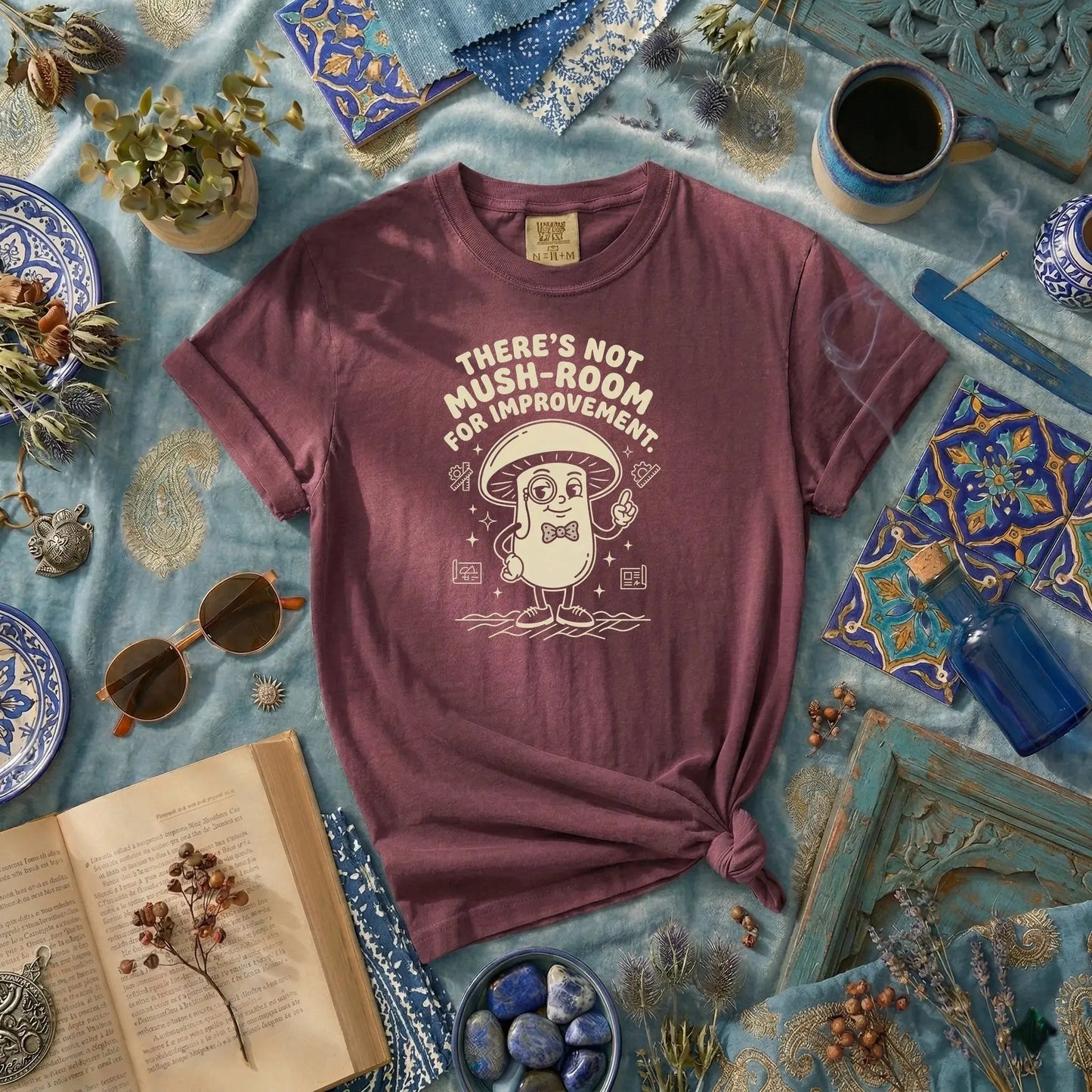 There’s Not Mush-room For Improvement Rubber Hose Animation Shirts Unisex Printify0s Retro Mascot T Shirt, 80s Tshirt Aesthetic, Vintage Style Graphic T Shirts for Guys by Yum Stitch