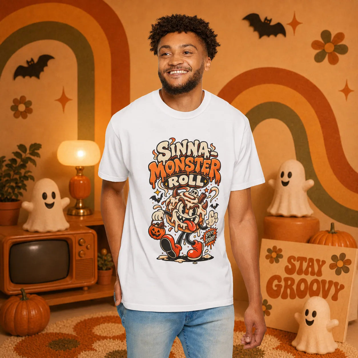 Sinna-monster Roll Retro Halloween Shirt | Yum Stitch